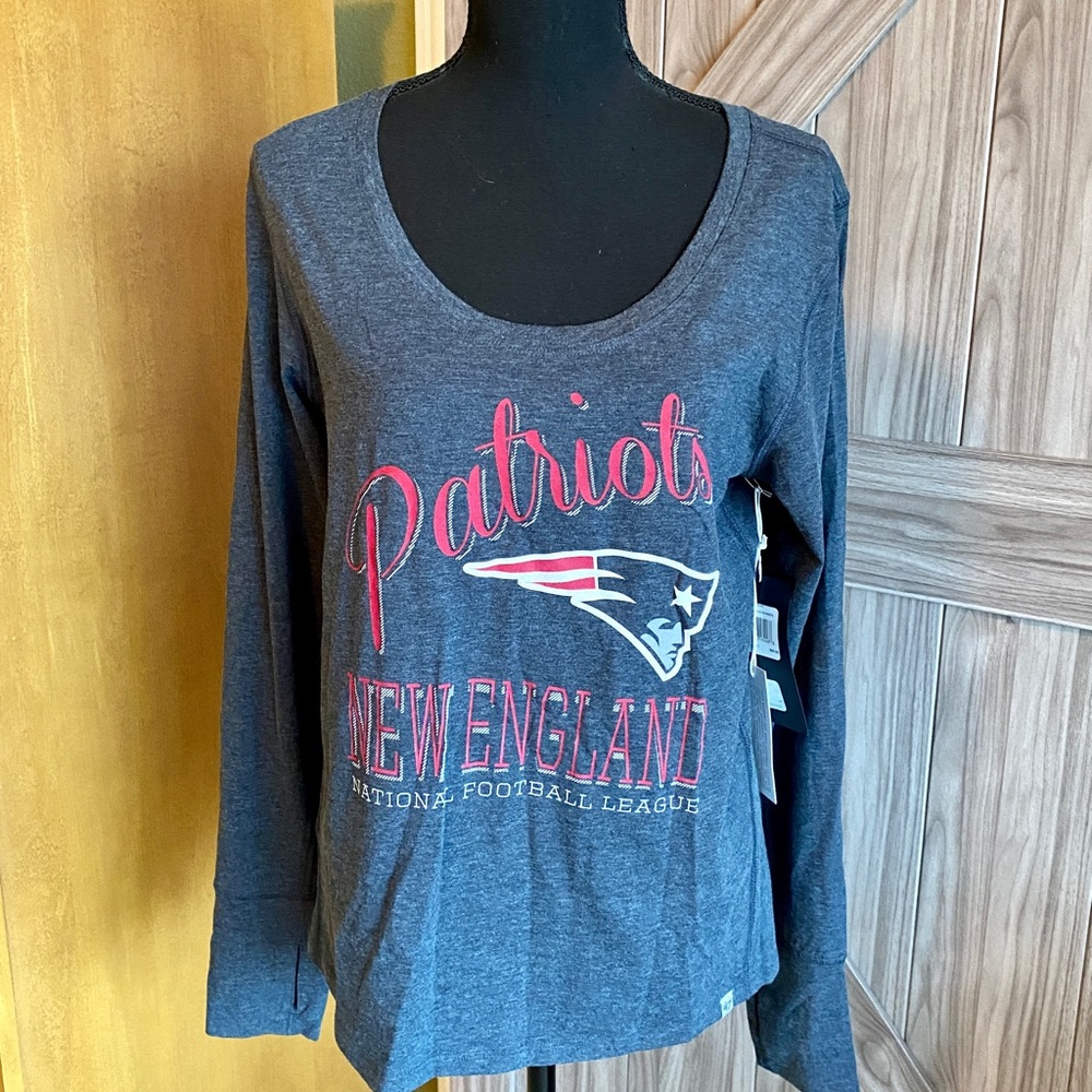 Women's '47 brand gray long sleeves Patriots shirt